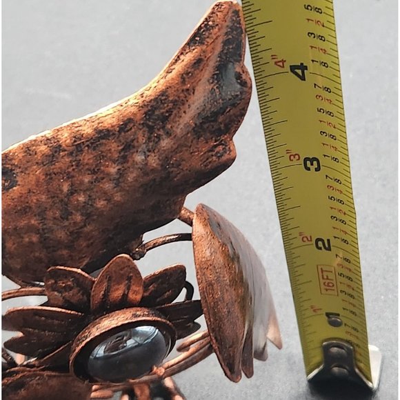 Copper Owl Candle Tealight Holder Cut Out Glow - Picture 4 of 6